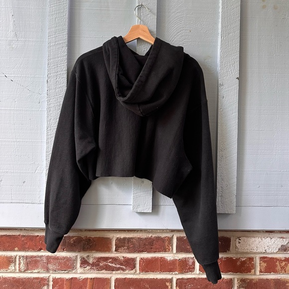 Champion Reverse Weave Cropped Cut-Off Hoodie, C Logo - Picture 2 of 2